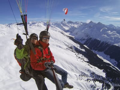 Tandem Paragliding over Davos from the Jakobshorn