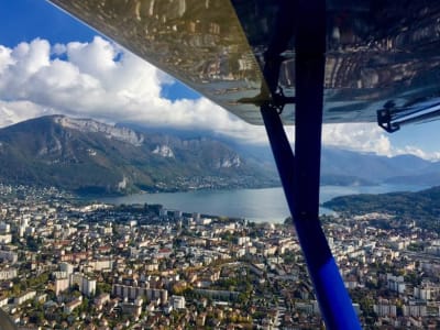 Microlight flight over Annecy