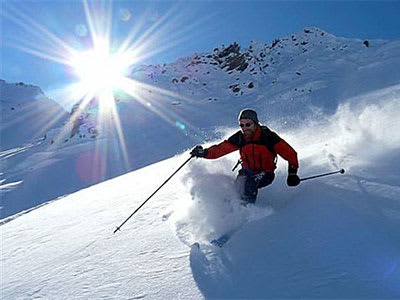 Freeride ski day at La Grave near Briançon