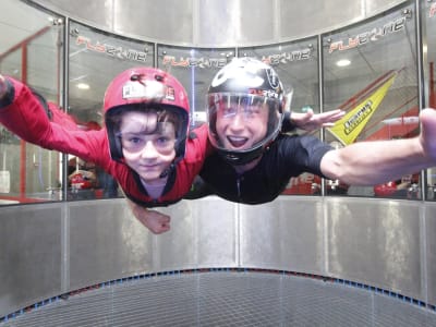 Free fall simulator first flight at Lézignan-Corbières, Narbonne