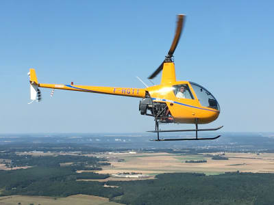 Helicopter flight in Le Havre, Normandy