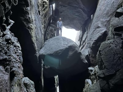 Cave Walk around Svolvaer, in Lofoten