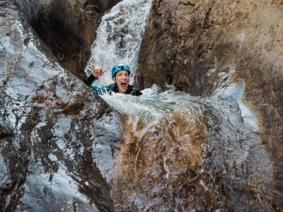 Sporty Canyoning Trip in Lake Abraham near Jasper