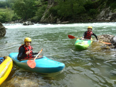 Kayaking down the Nive near Biarritz