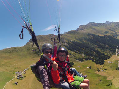 Tandem-Paragliding-Flug über Verbier im Val de Bagnes