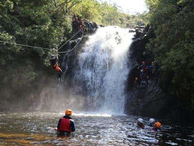 Descent of Inchree Falls Canyon, near Fort William