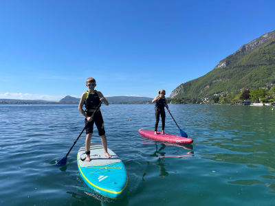 Alquiler de Stand up paddle en el lago de Annecy desde Veyrier-du-Lac