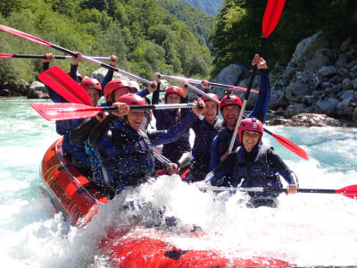 Rafting on the Soča River starting from Bovec