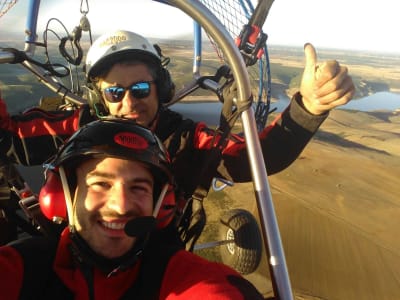 Paramotoring tandem flight in Salamanca