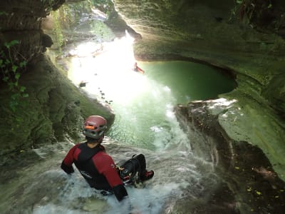 Abstieg der Grenant-Schlucht, in der Nähe von Chambéry