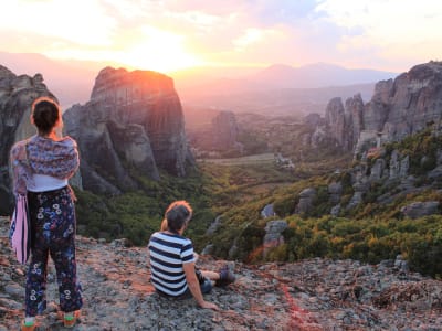 Puesta de sol en Meteora, Grecia