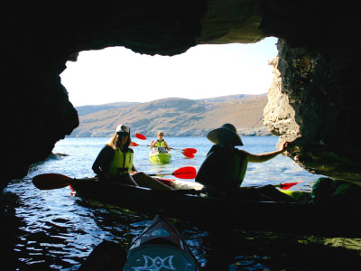 Seekajak-Ausflug nach Kolona vom Strand Episkopi, Insel Kythnos