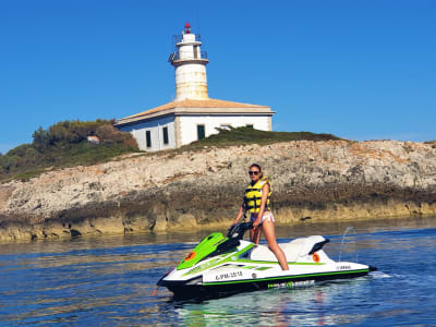 Jet Ski Guided Excursion from Alcudia to Cala de Aucanada, Mallorca