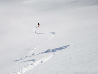 Backcountry snowboarding in Chamonix