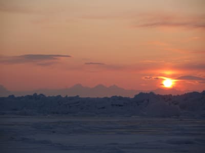 Mitternachtssonne Schneemobil Safari in Spitzbergen