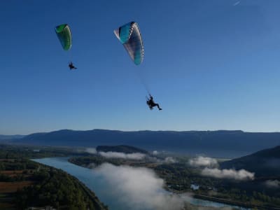 Vuelo en Paramotor sobre el Lago Bourget, cerca de Aix-les-Bains