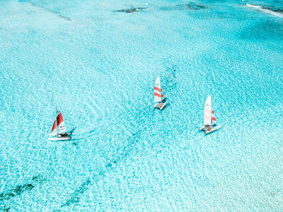 Catamaran boat excursion from Es Pujols beach in Formentera