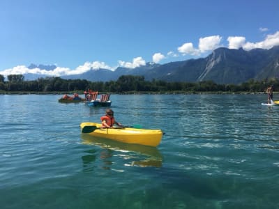 Kajak-Verleih auf dem Genfersee, in Montreux