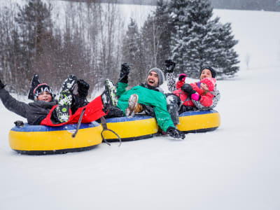 Snow Tubing at Mont-Tremblant in the Laurentians