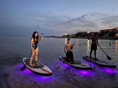 Aventure SUP au coucher du soleil