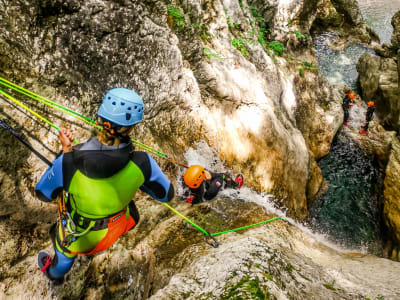 Canyoning für Anfänger von Bovec aus in der Sušec-Schlucht