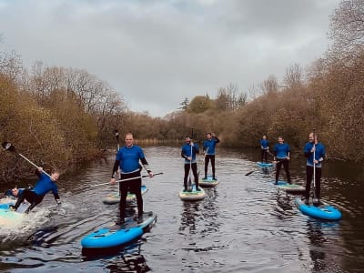 Lección intermedia de paddle boarding, Dunbar en East Lothian