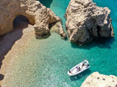 Excursión privada en lancha rápida desde Naxos a los islotes de Koufonisia y Schoinoussa