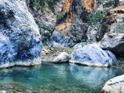 River trekking at the Sarakina Gorge near Ierapetra starting from Heraklion