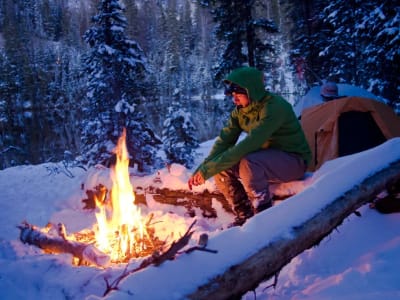 Acampada invernal en el Parque Nacional Jacques-Cartier desde Quebec
