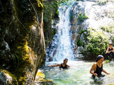 Orlias-Fluss-Trekking im Berg Olympus, Griechenland