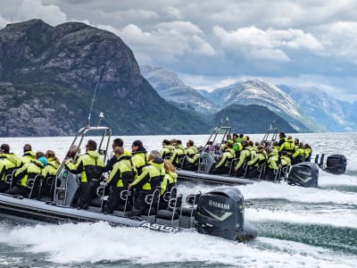 Lysefjord RIB Boat Tour to Preikestolen and the Whiskey Waterfall from Stavanger