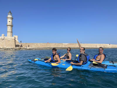 Excursion en kayak de mer dans le port vénitien de La Canée, Crète