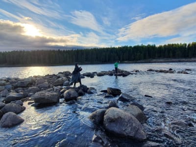 Excursion guidée de pêche en été près de Kalix