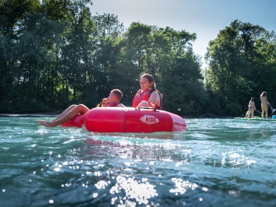 Tubing dans l'Aare depuis Uttigen, Thun