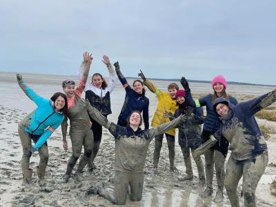 Geführte Wanderung bei Ebbe und Flut in der Baie de Somme