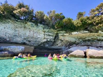 Family Sea Kayak Excursion to the Caves of the Cliffs of Bonifacio from Piantarella