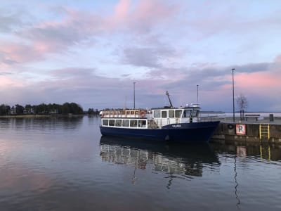 Crucero en barco al atardecer de Espoo a Helsinki