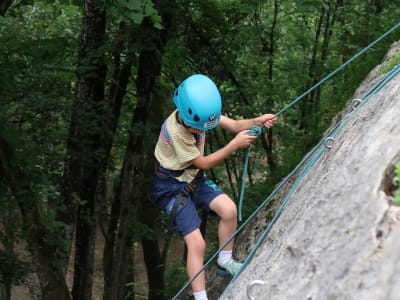 Rock Climbing Discovery for Children at Angon Cliff near Annecy