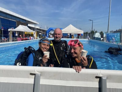 Primer curso de buceo en Dour, Bélgica