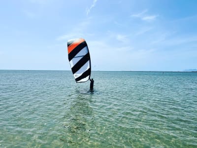 Kitesurfing-Einführung in Marsala, in der Nähe von Trapani, Sizilien