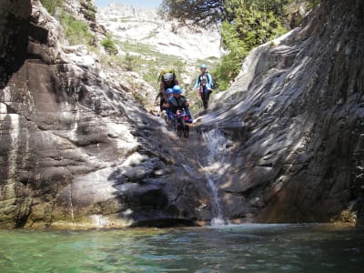 Wasserwanderung in der Vecchio-Schlucht bei Corte