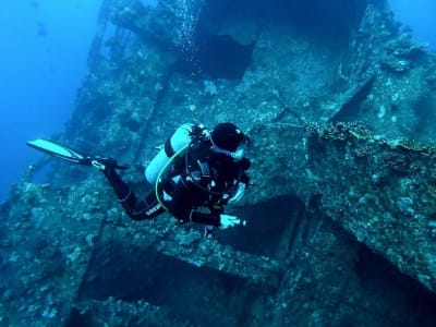 Exploration Diving in Reunion Island from Le Port, north of Saint-Paul