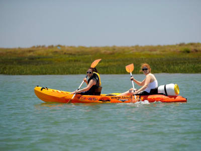 Excursión guiada en kayak de mar por la Ría Formosa desde Faro, Algarve