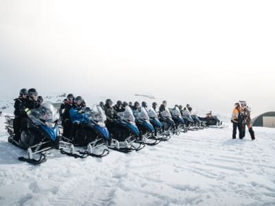 Snowmobile excursion from Gullfoss to Ice Cave Glacier