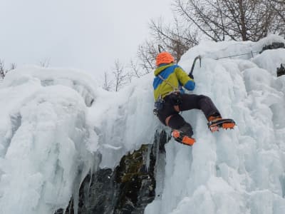 Ice climbing in Bessans