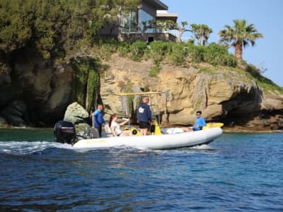 Excursion privée en bateau et snorkeling à la plage de Fylakes au départ de la plage d'Ammoudara près d'Héraklion