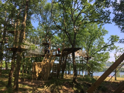 Excursión por las copas de los árboles en Accrocamp Giverny, cerca de París