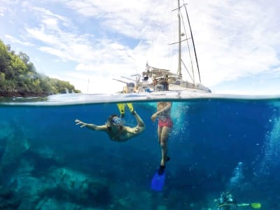 Excursion en catamaran avec snorkeling aux Anses-d'Arlet, Martinique