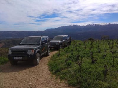 All-inclusive Jeep-Tour zu einer traditionellen Olivenmühle und Weinkellerei von Chania auf Kreta
