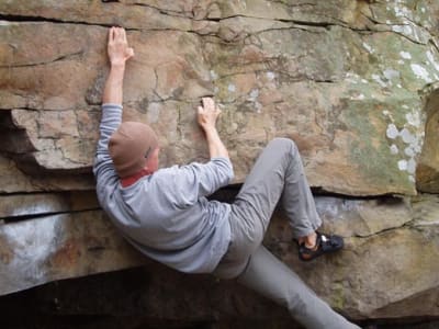 Bouldering session in Fontainebleau